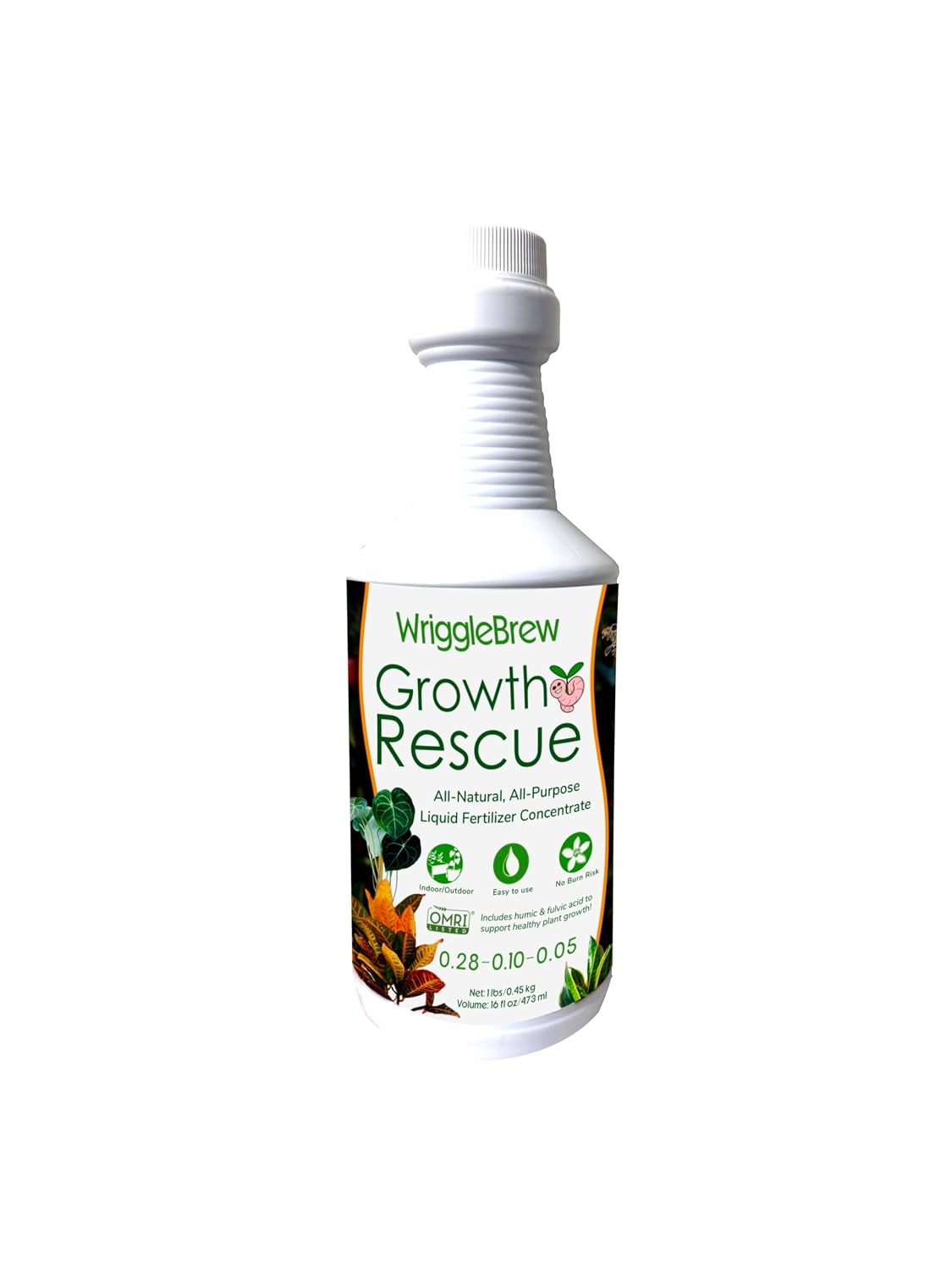 Worm Castings Organic Liquid Fertilizer Concentrate 16 fl oz Safe Organic