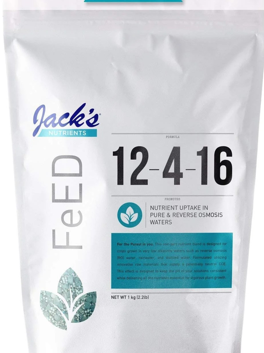 Jack’s Nutrients 12-4-16 Reverse Osmosis Water-Soluble Fertilizer, 2.2lbs