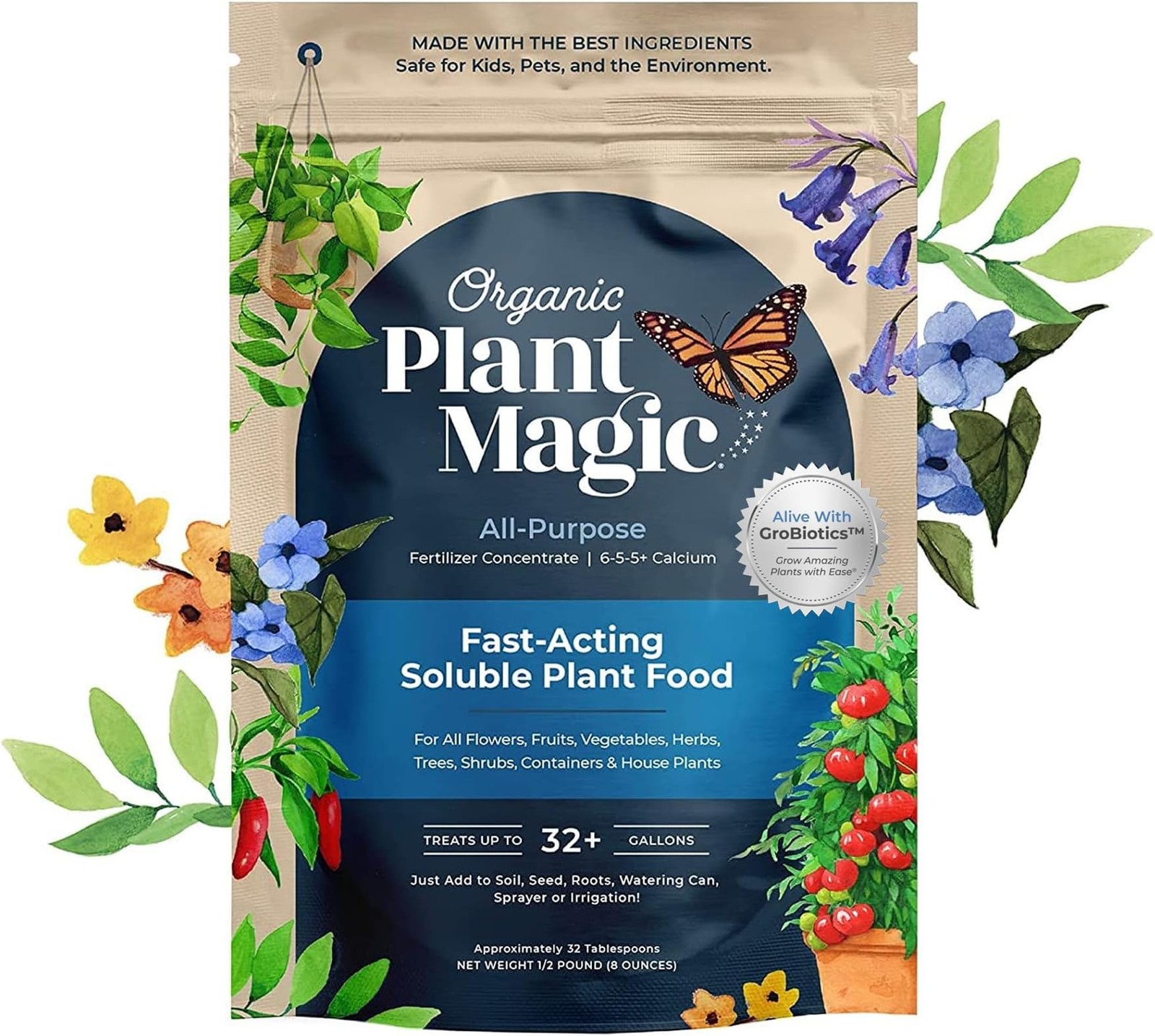 Organic Plant Magic – All-Purpose Organic Fertilizer & Plant Food Concentrate…