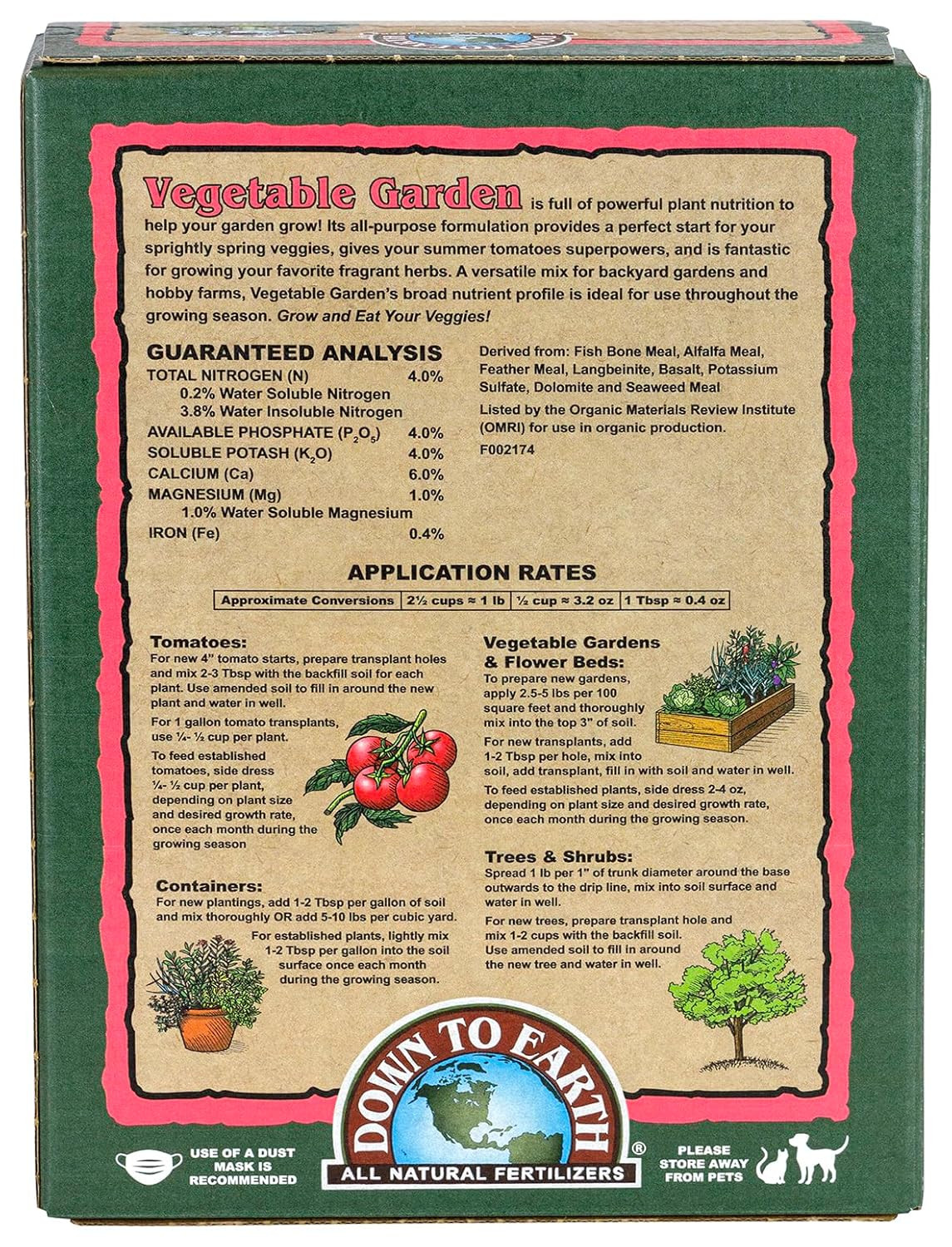 Organic Vegetable Garden – Plant Food for Vegetables, Herbs, Greens and Raised B