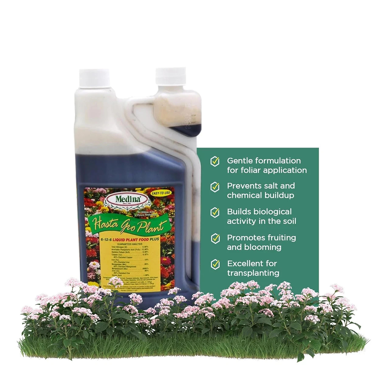 HastaGro Plant Food 6-12-6 Concentrate 32 fl oz by Medina