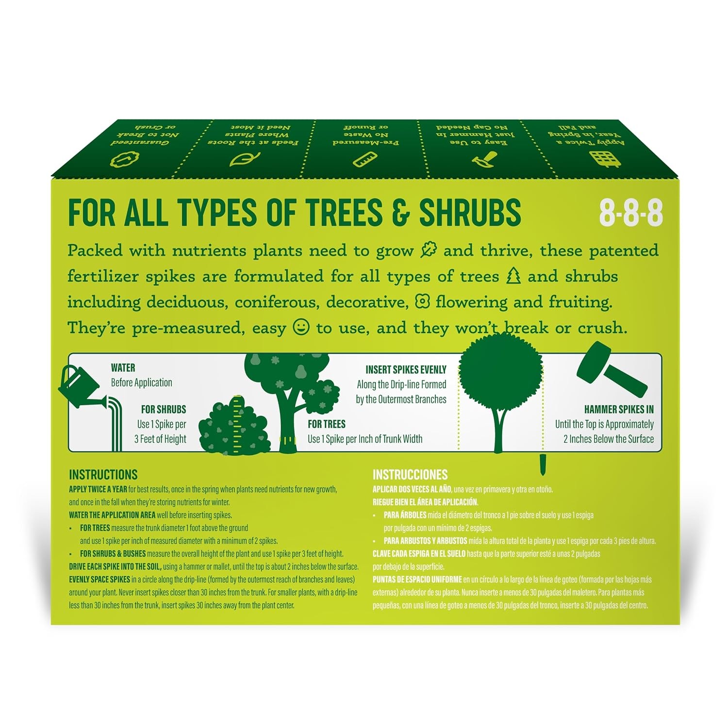 Tree & Shrub Fertilizer Spikes (12 Spikes – 3.0 Lbs)