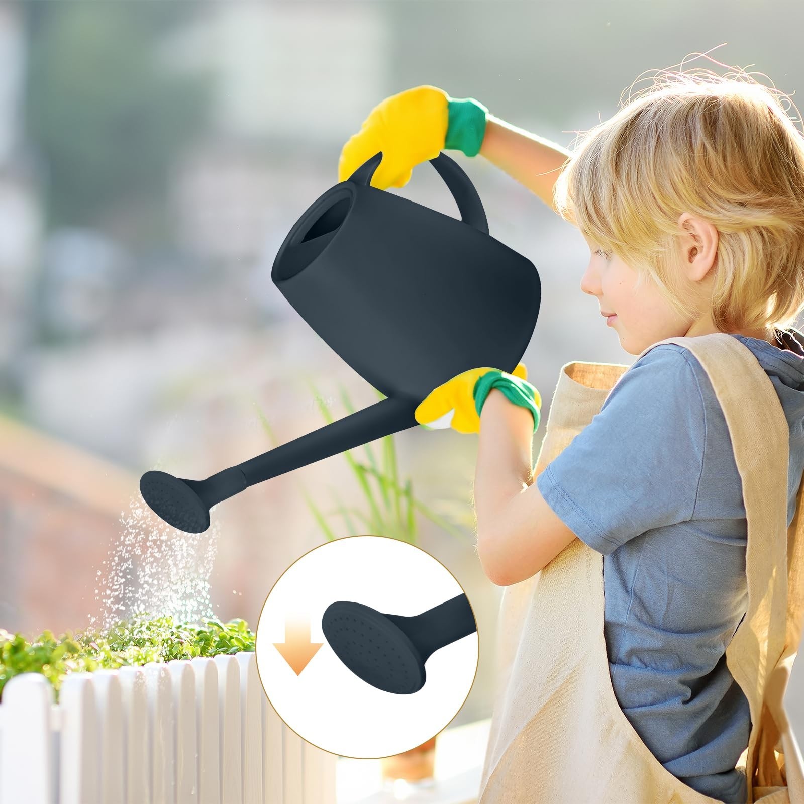 Watering Can – for Indoor and Outdoor House Plant Garden – with Long Spout – …