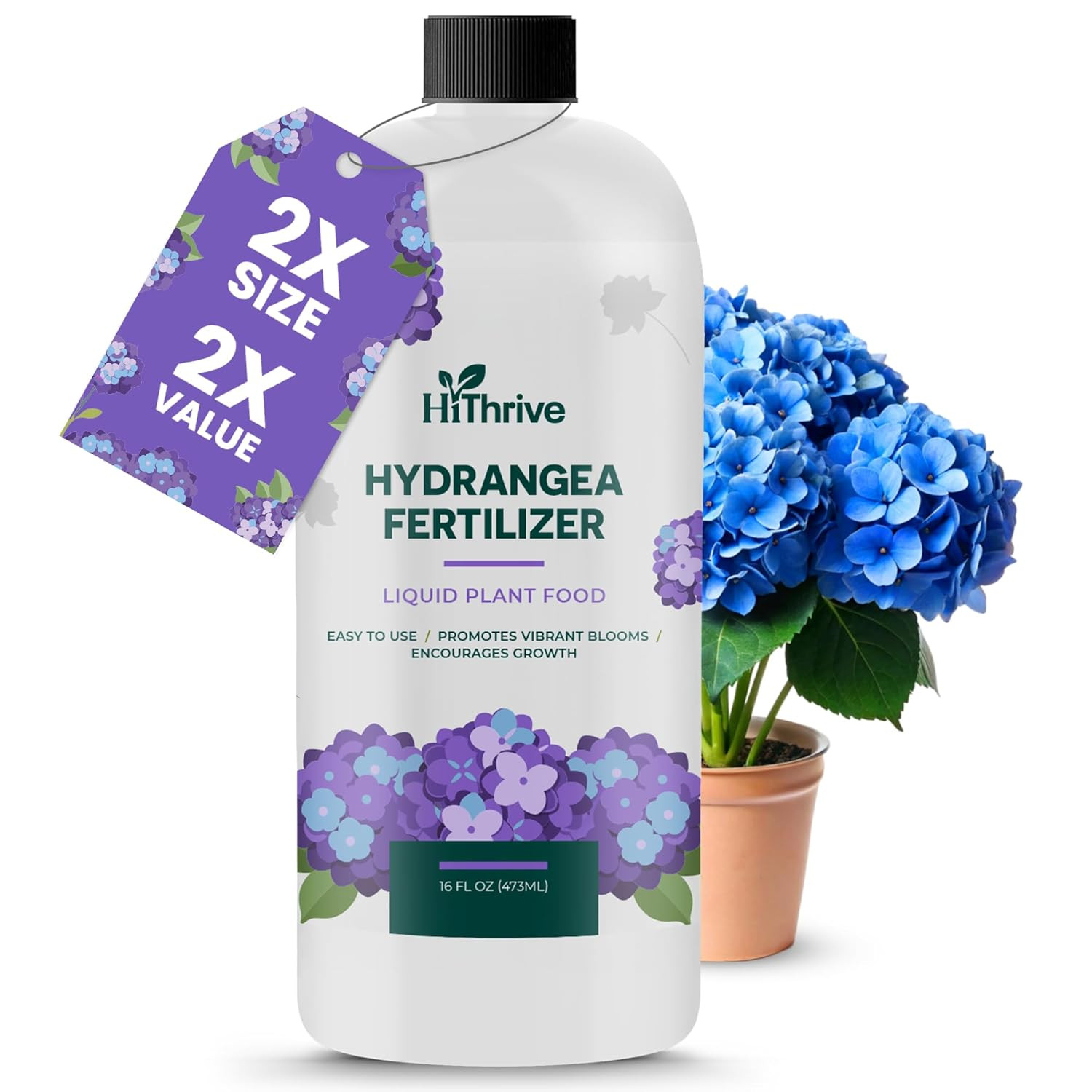 16Oz Hydrangea Fertilizer – Makes 16 Gallons of Hydrangea Plant Food, Hydrangeas