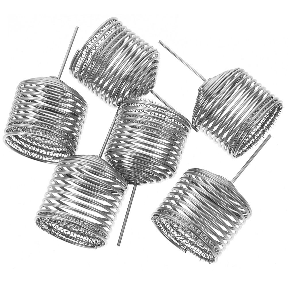 6Pcs Stainless Steel Fertilizer Holders for Outdoor Garden and Pot Plants Silver