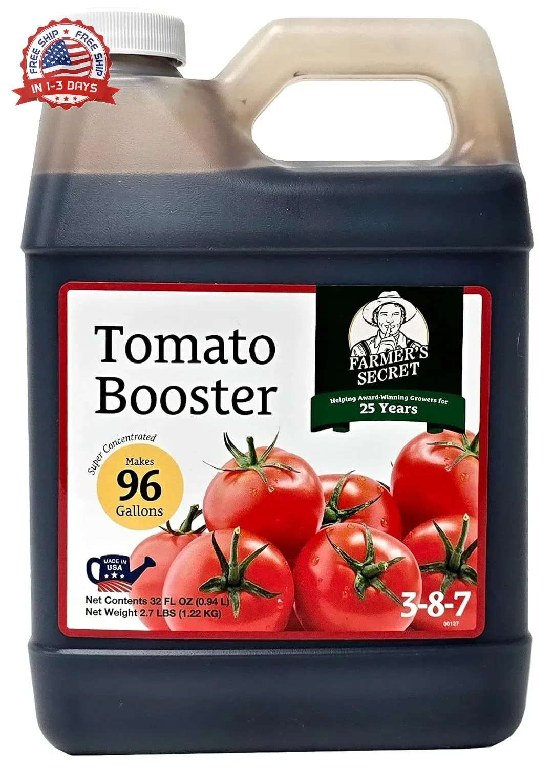 Tomato Booster Fertilizer – Super Concentrated – 3:8:7 Ratio For