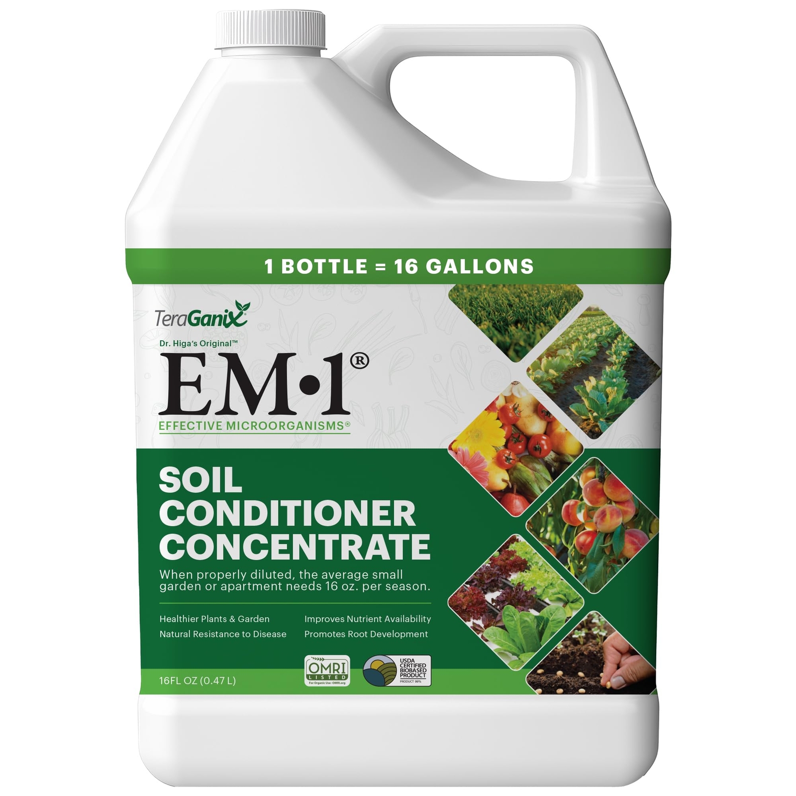TeraGanix EM-1 Soil Conditioner 1 Btl = 16 Gal Microbial Inoculant Concentrat…