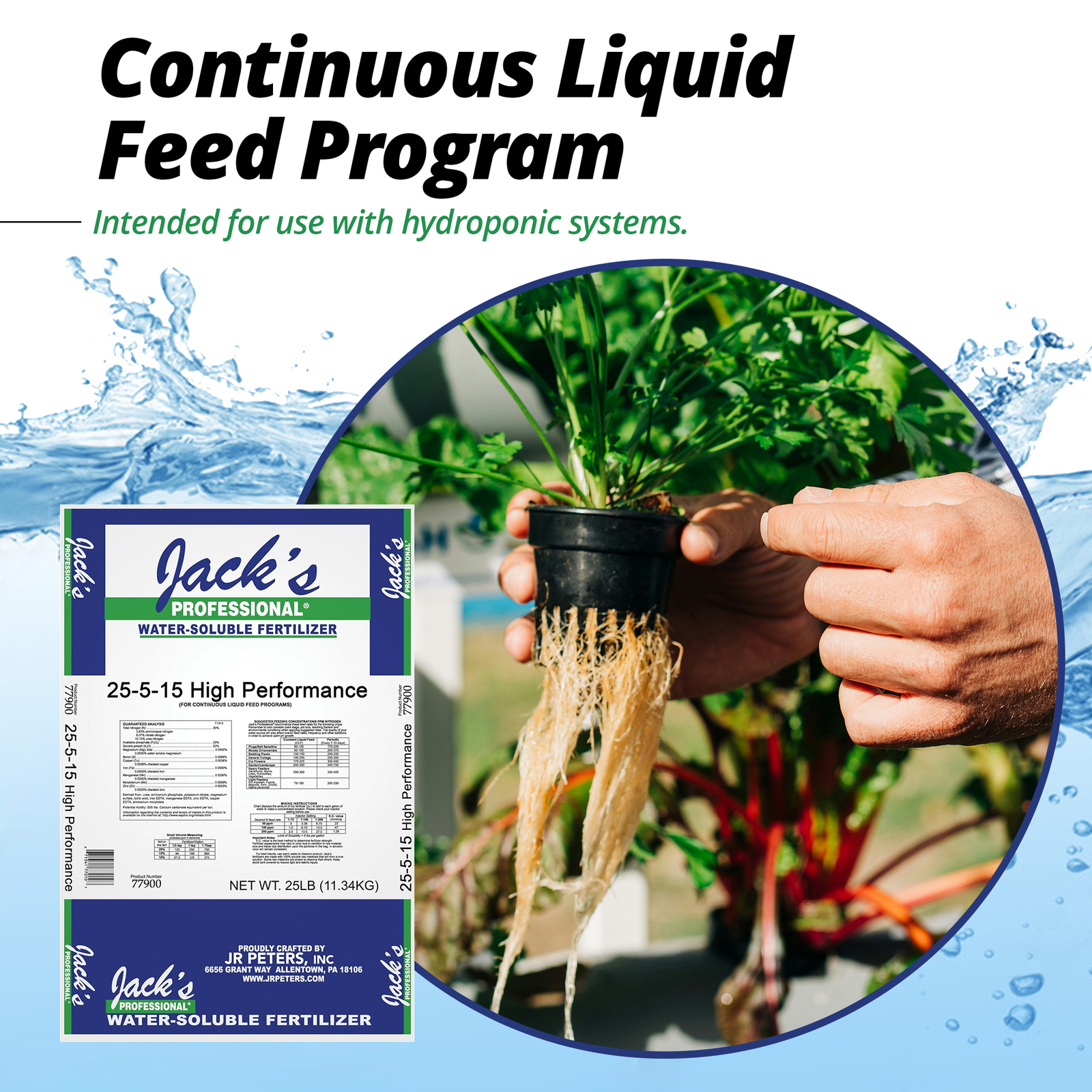 Jack’s Professional 25-5-15 High Performance Water-Soluble Fertilizer, 25lbs
