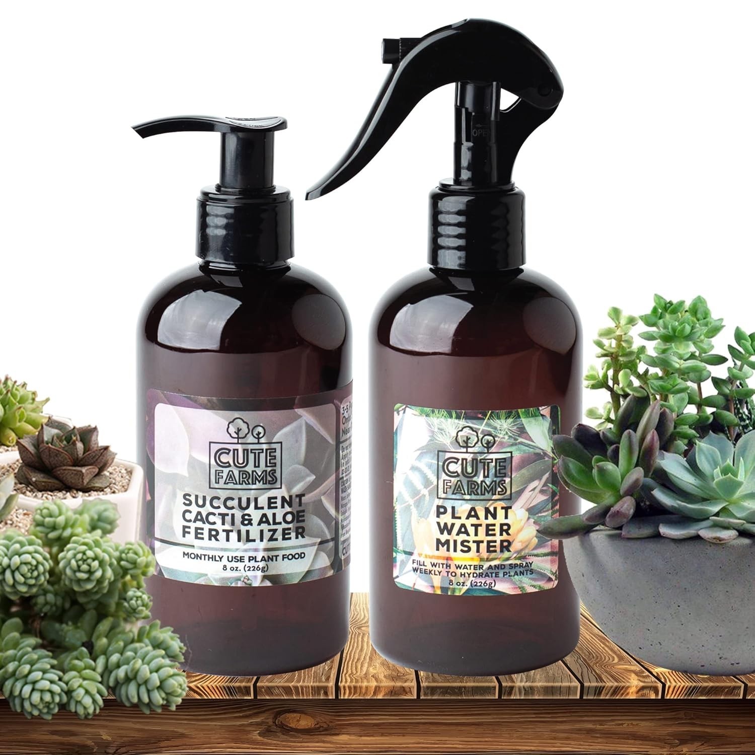 Ready-to-Use 8 oz Succulent Fertilizer with Leak-Proof Spray for Thriving Plants