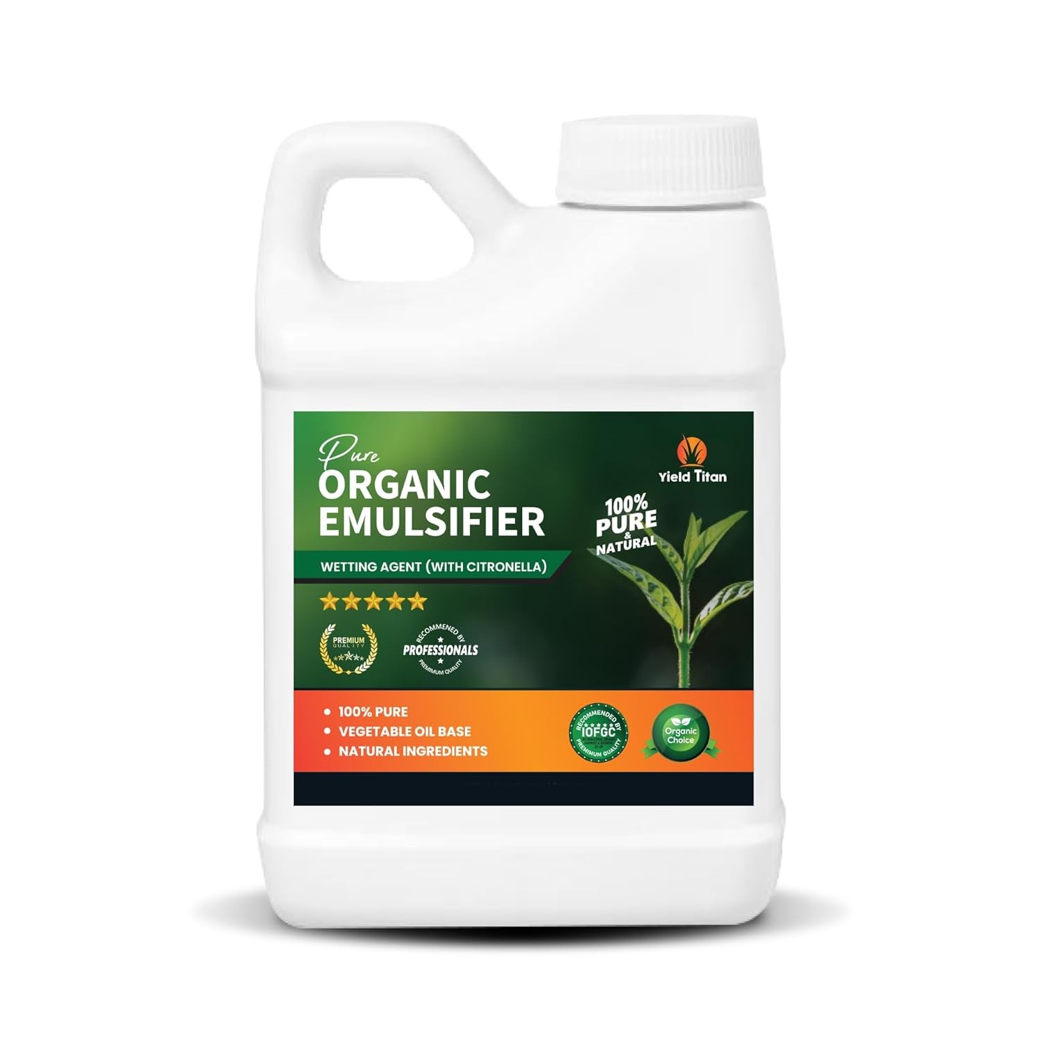 Yield Titan Pure Organic Emulsifier with Citronella – 100% Natural Wetting Agent