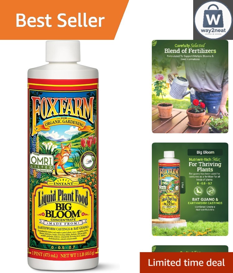 Big Bloom Plant Food Concentrate – 1 Pint Organic Nutrients for Flowers & Fruits