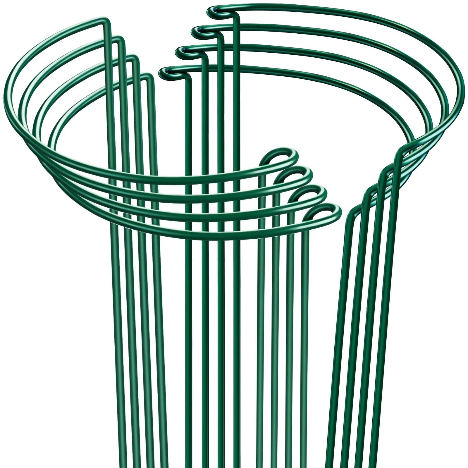 HiGift 8 Pack Plant Support Stakes, Half Round Metal Garden Plant Stake Indoo…