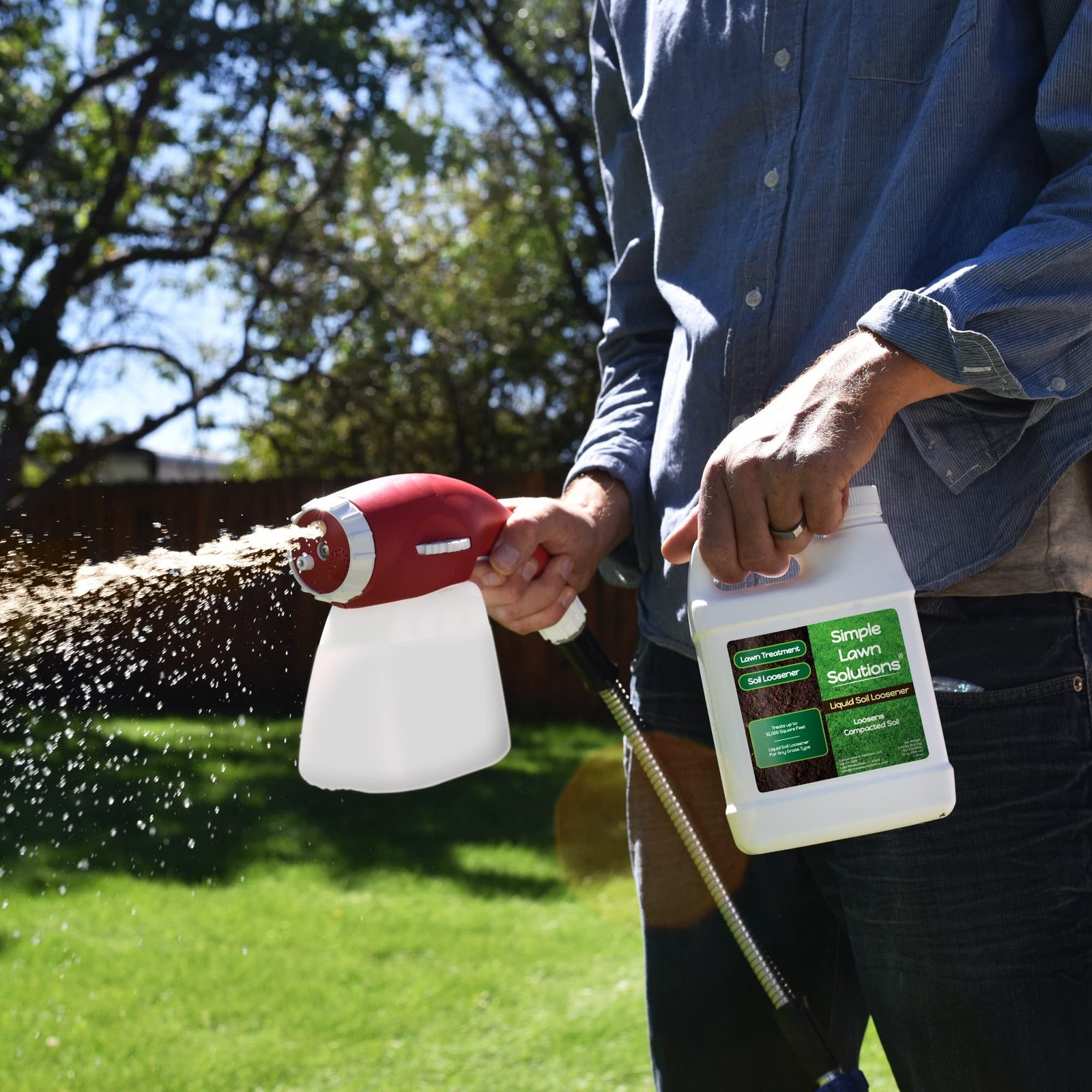 Liquid Soil Loosener- Soil Conditioner-Use alone or when Aerating with Mechan…