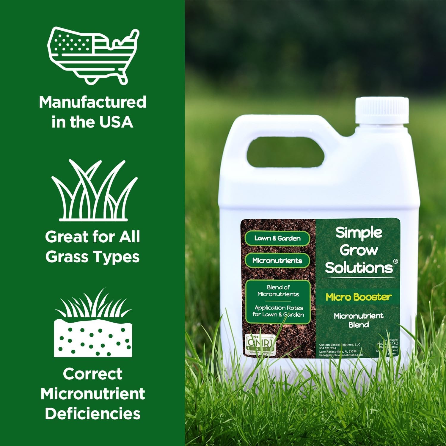 Organic Micronutrient Booster- Complete Plant & Turf Nutrients- Simple Grow