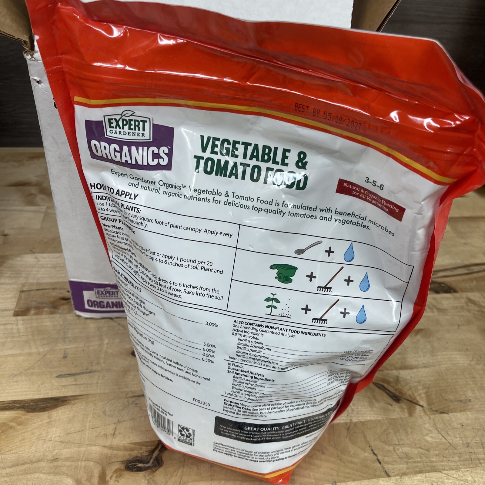 Lot Of 4 Expert Gardener Tomato & Vegetable 4lb Plant Food Fertilizer 3-5-6 New