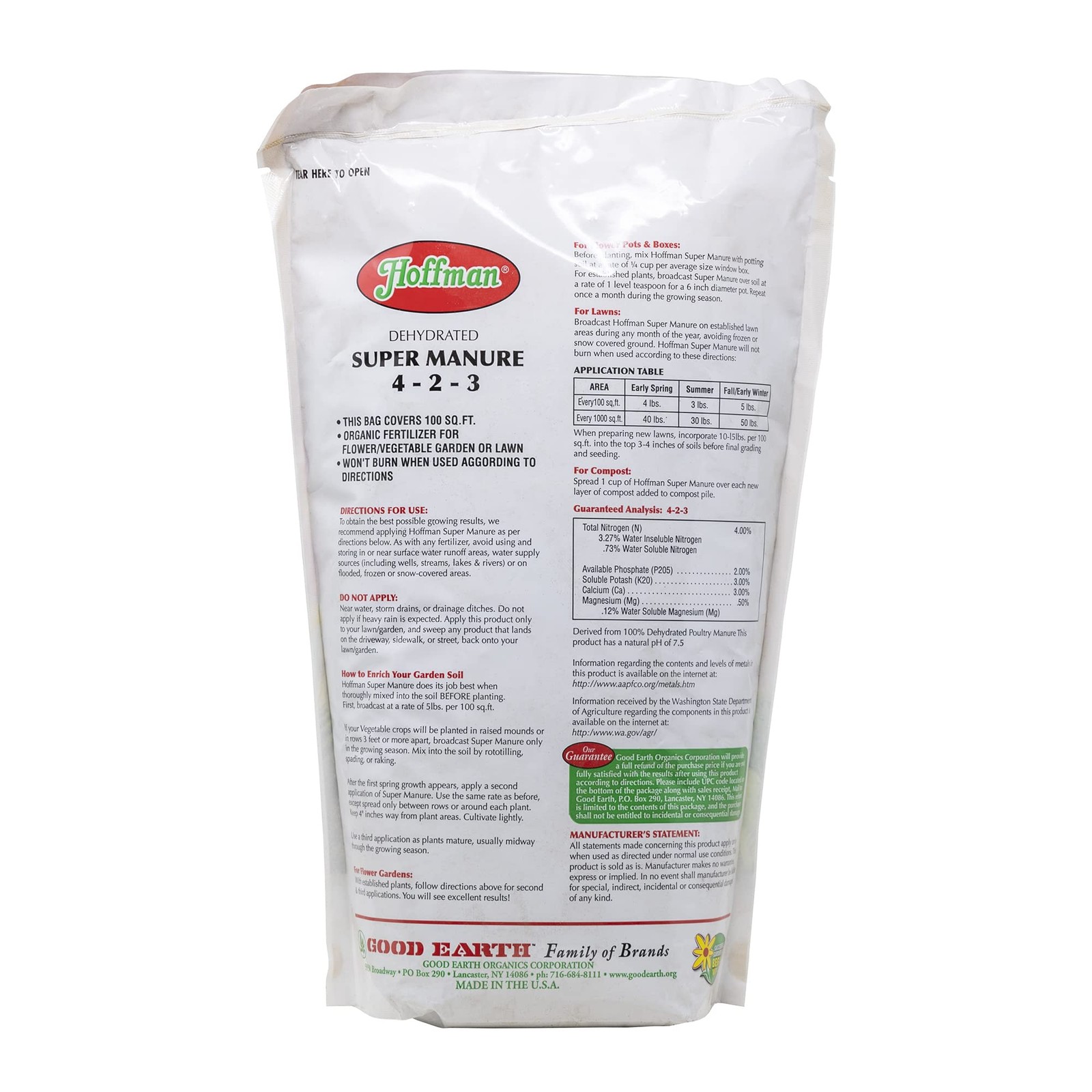 20505 Dehydrated Super Manure 4-2-3, 5 Pounds