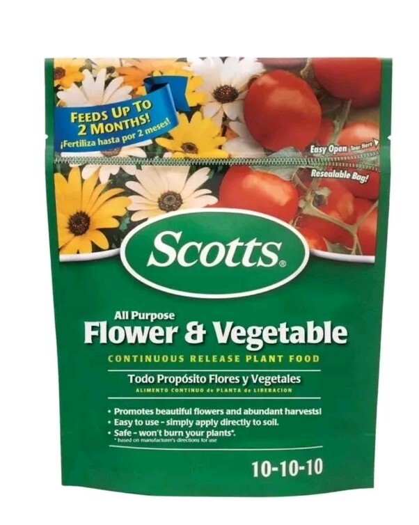 Scotts All-Purpose Flower & Vegetable Continuous Release Plant Food Granules 3lb