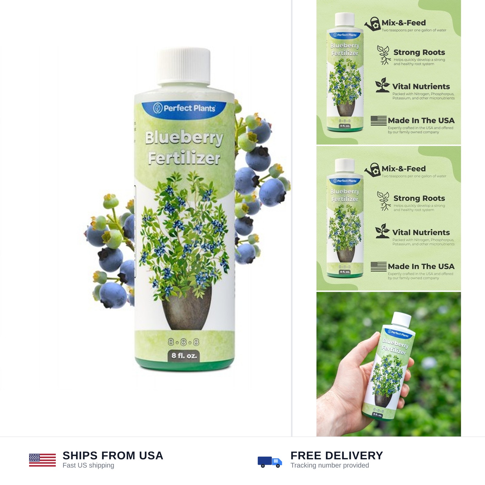 Liquid Blueberry Fertilizer by Perfect Plants | Berry Booster | Premium Ferti…