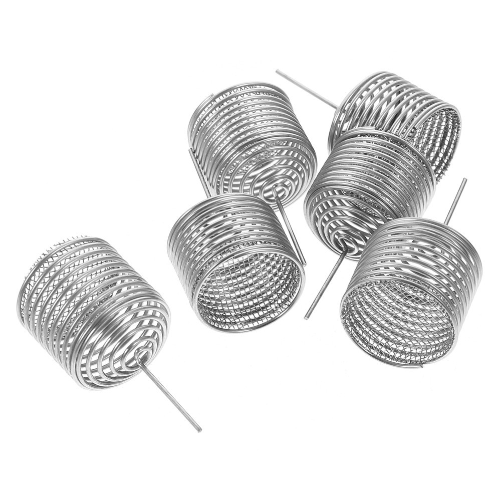 6Pcs Silver Stainless Steel Fertilizer Holder Boxes for Home Garden Plants
