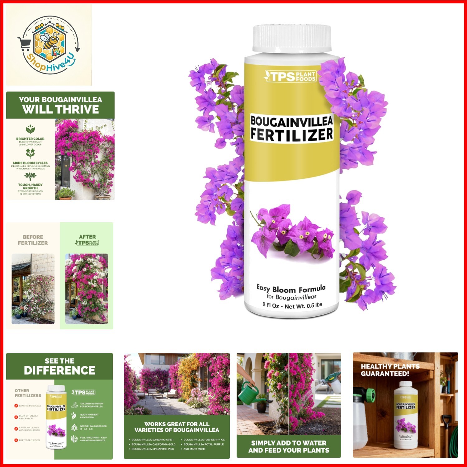 Fertilizer – Liquid Plant Food for Vibrant Blooms, 8 oz | Encourages More Flo…