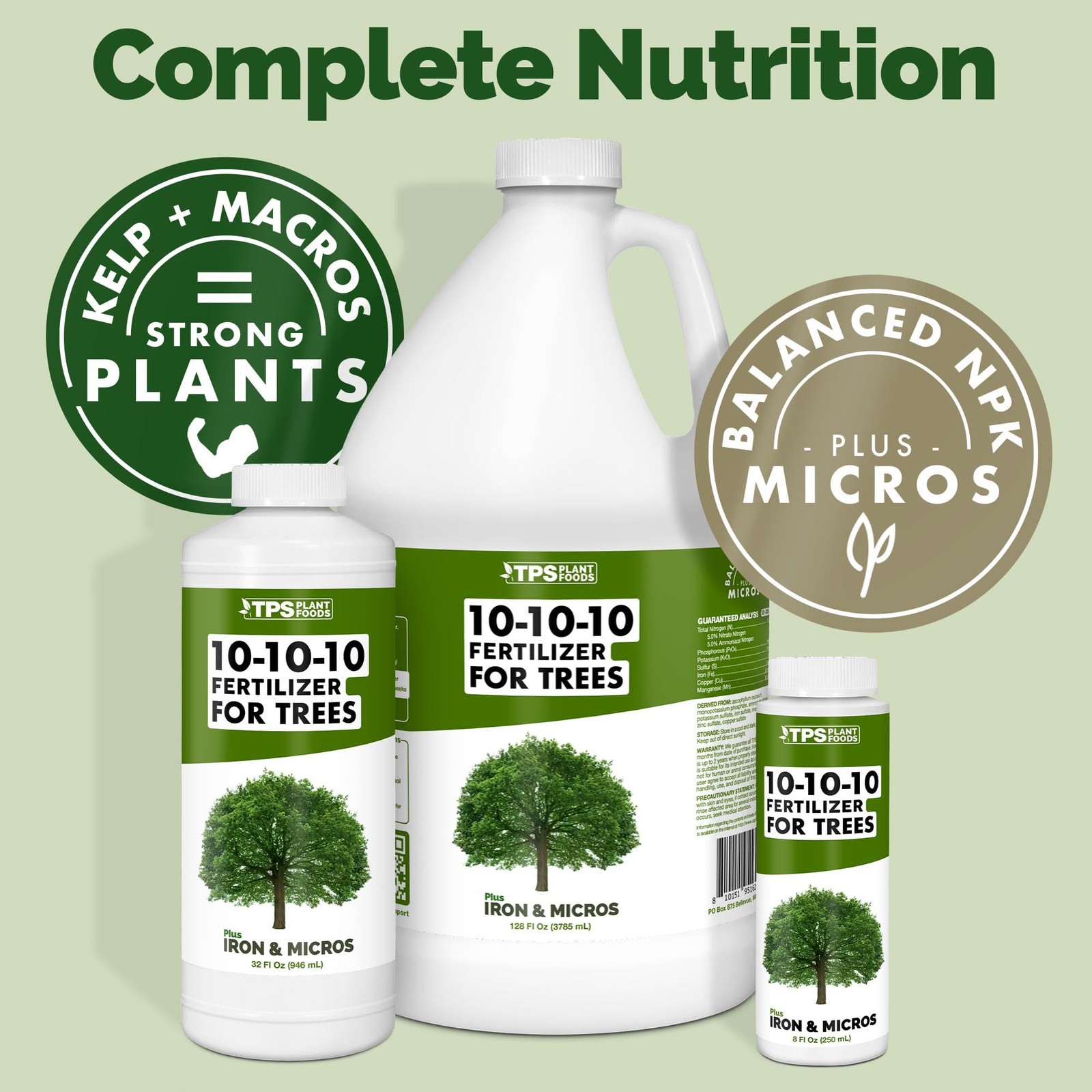Liquid 10-10-10 Fertilizer for Trees and Shrubs – Balanced Gallon (128 oz)