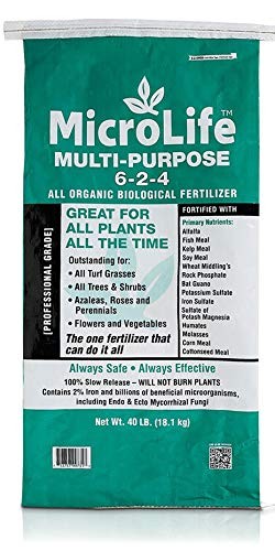 New MicroLife Multi-Purpose 6-2-4 Professional Grade Granular Organic Fertilizer