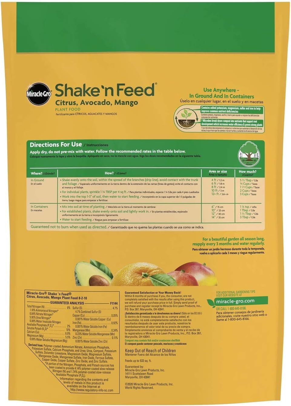 Shake ‘N Feed Citrus, Avocado and Mango Plant Food 8 Lbs.