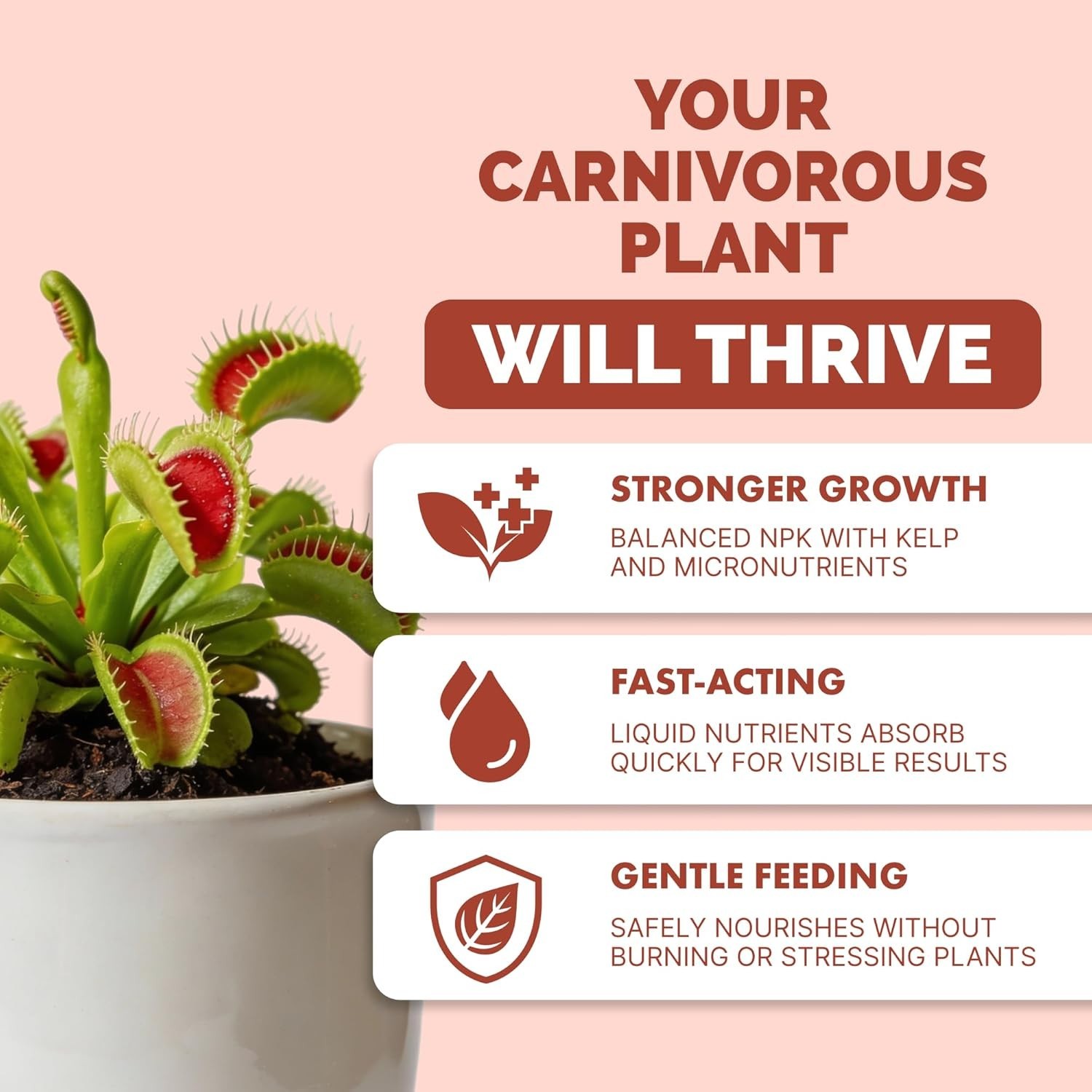 Carnivorous Plant Fertilizer Liquid 8 oz for Healthy Traps