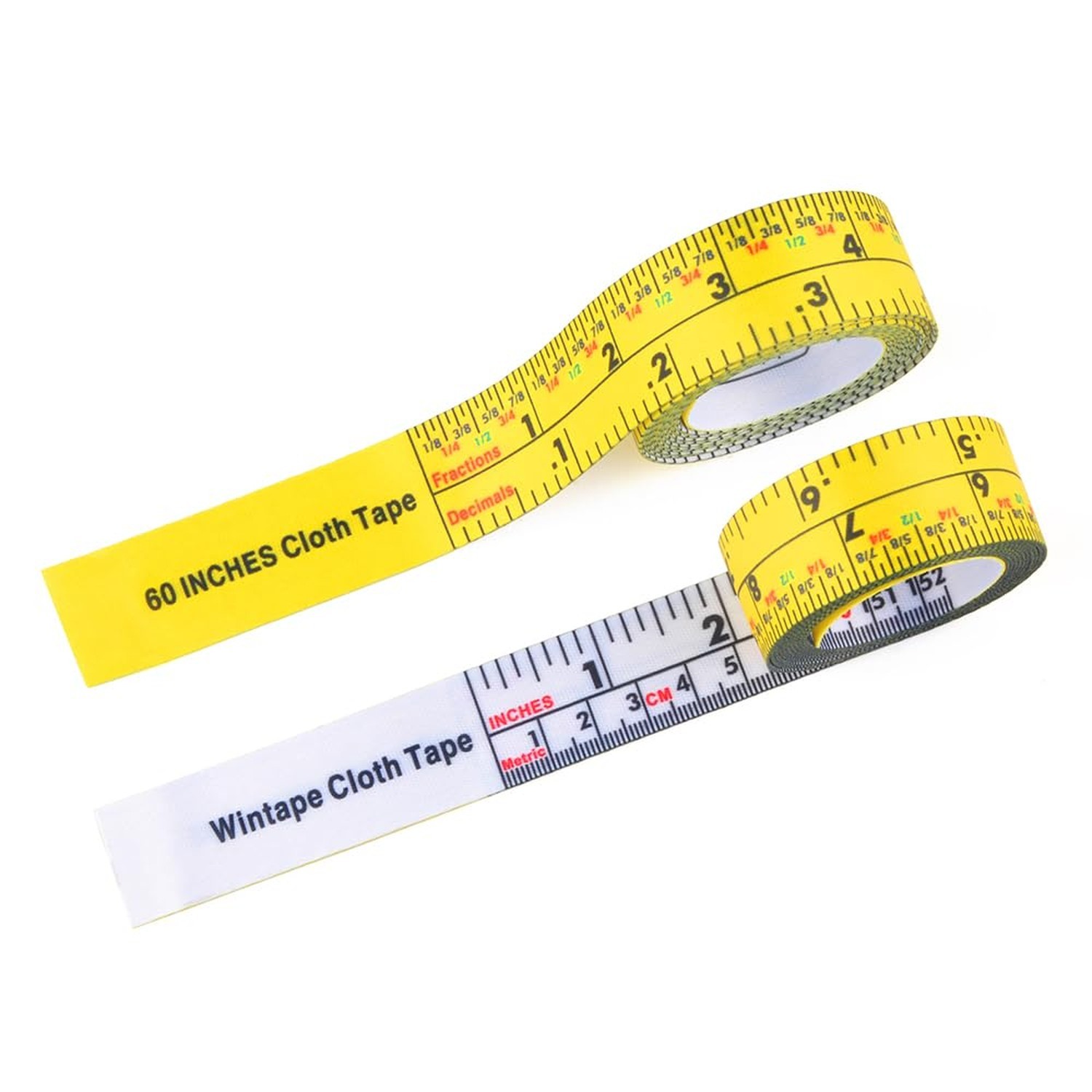 60” Fractional Inch and Decimal Engineer Scale Cloth Tape Measure | All Purp…