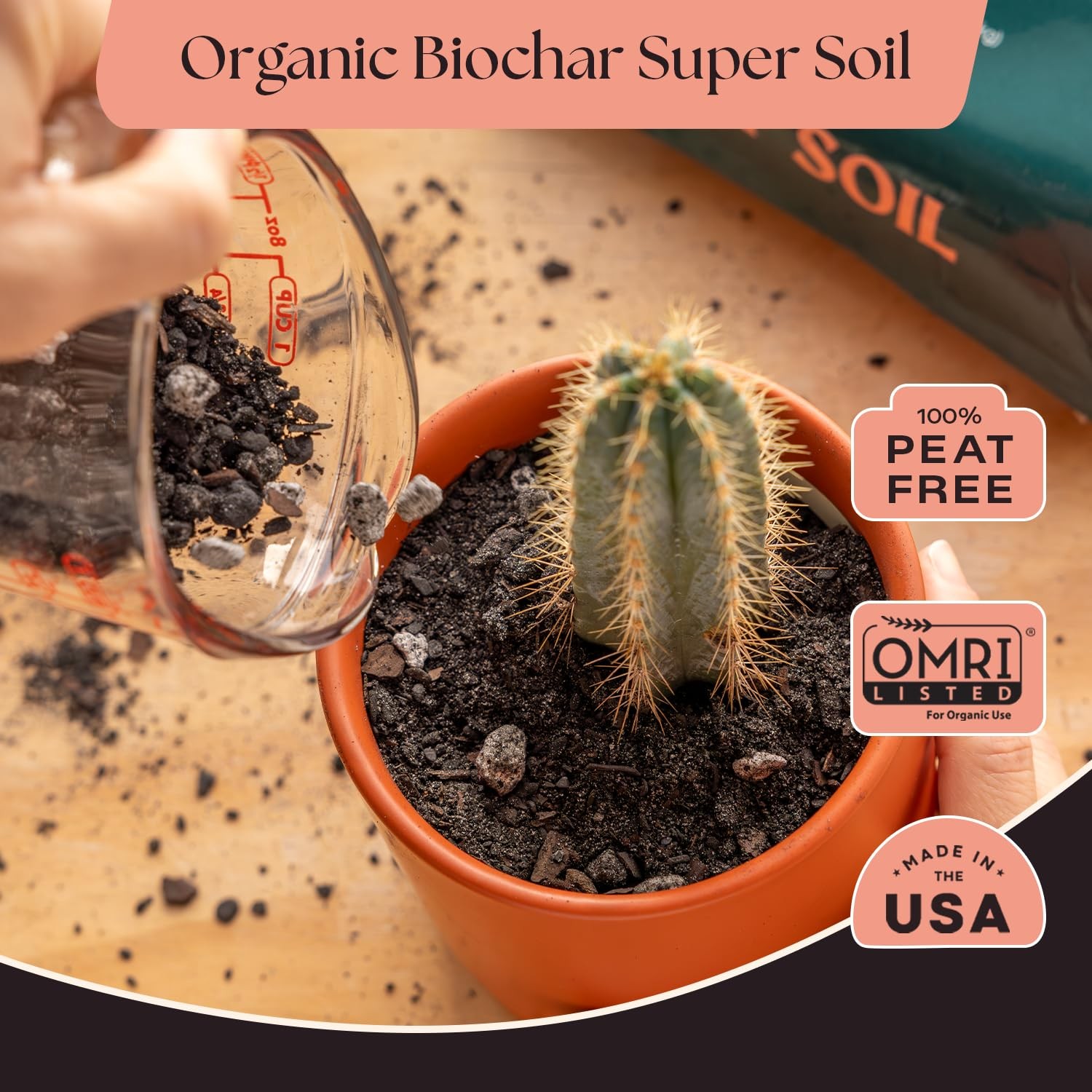 Rosy Soil Cactus & Succulent Potting Mix, 4 4 Quarts, &
