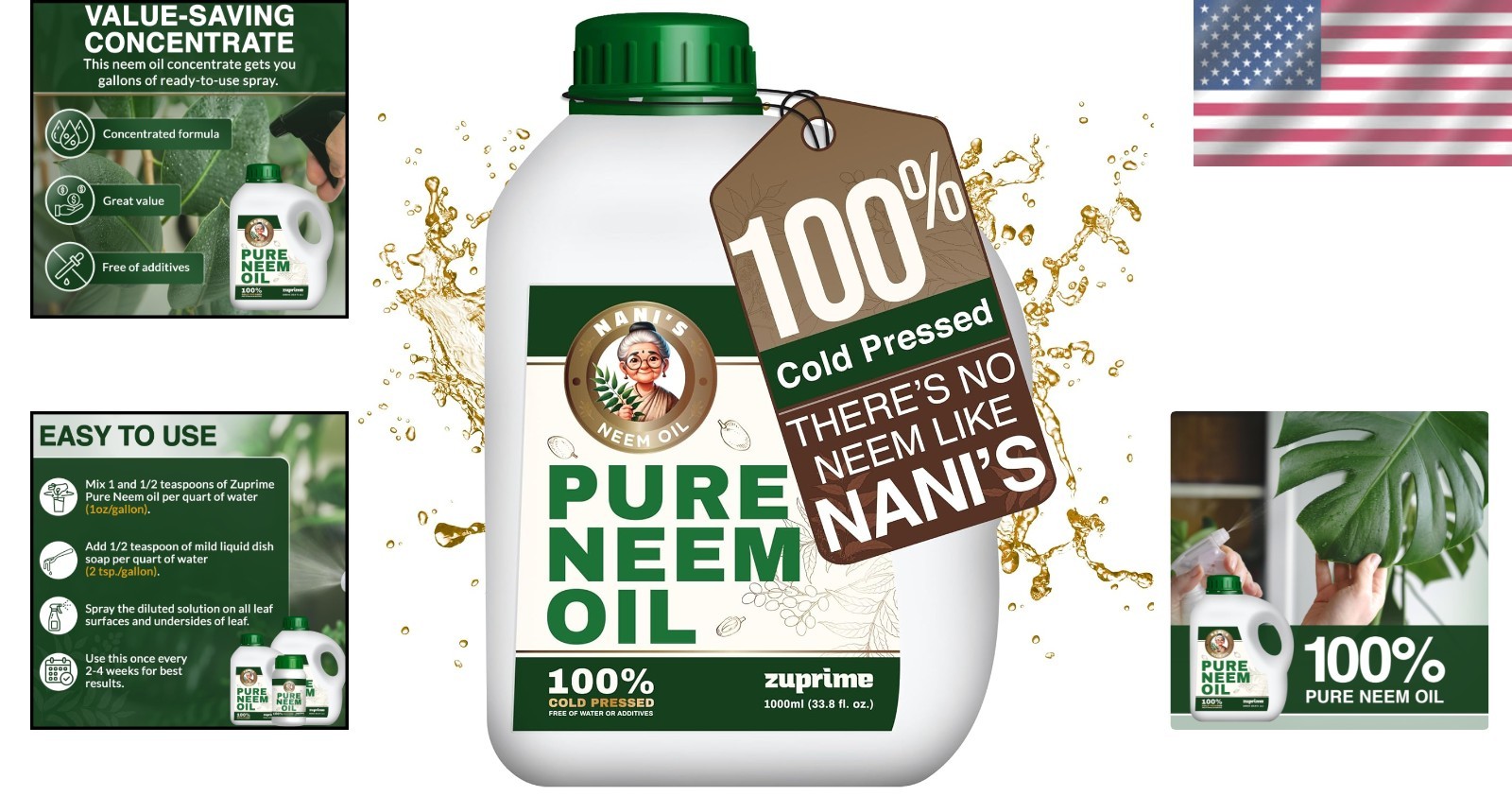 Horticultural Neem Oil Spray for Plant Health 34 oz
