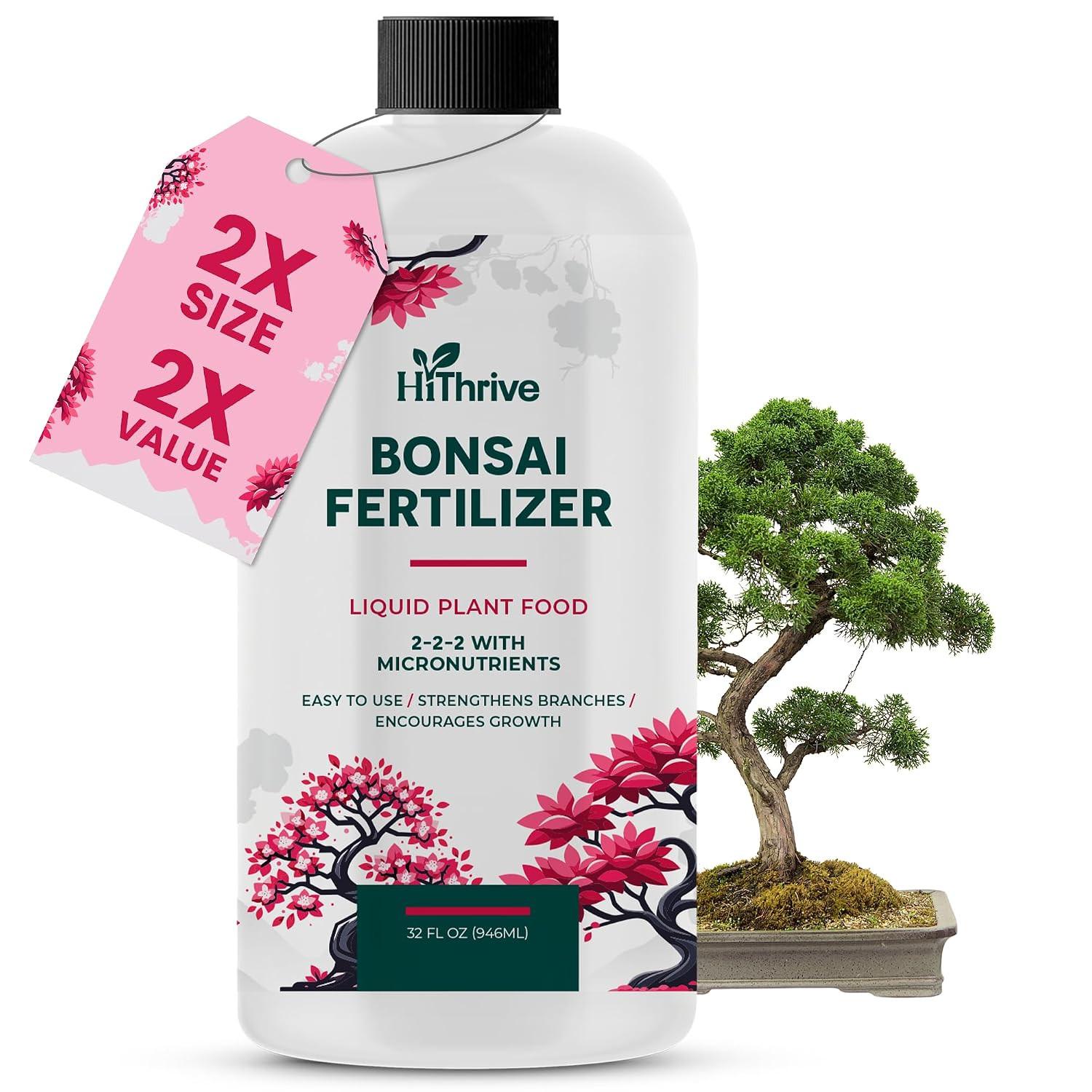 32Oz Bonsai Tree Live Liquid Plant Food – Makes 64 Gallons of Bonsai Fertilizer