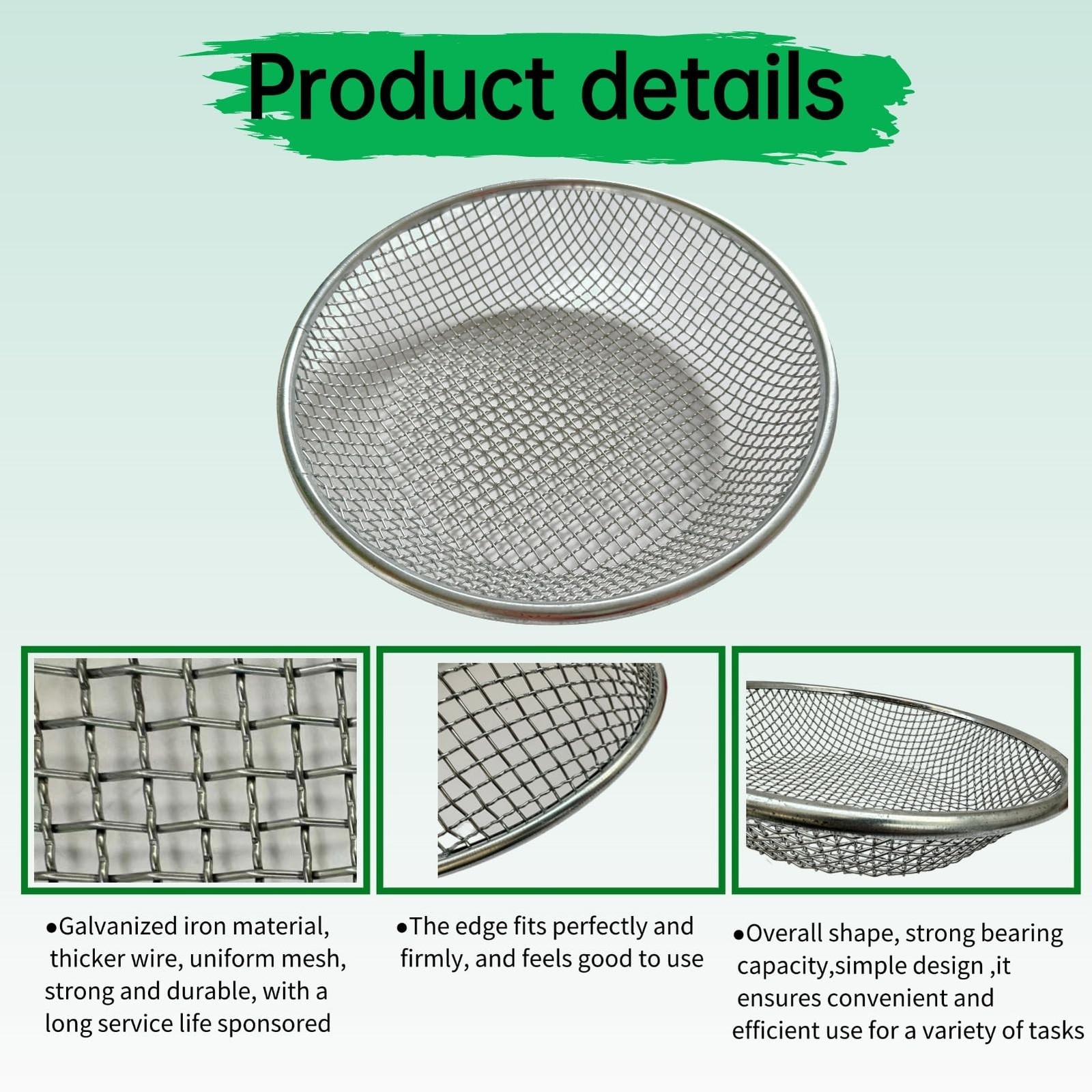 2PCS Soil Sifter for Gardening,Compost Sifter for 5 Gallon,Sieve for Compost,…