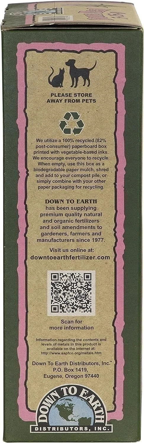 Down to Earth Organic Bone Meal Fertilizer 3-15-0, 5 lb – Flower Garden OMRI