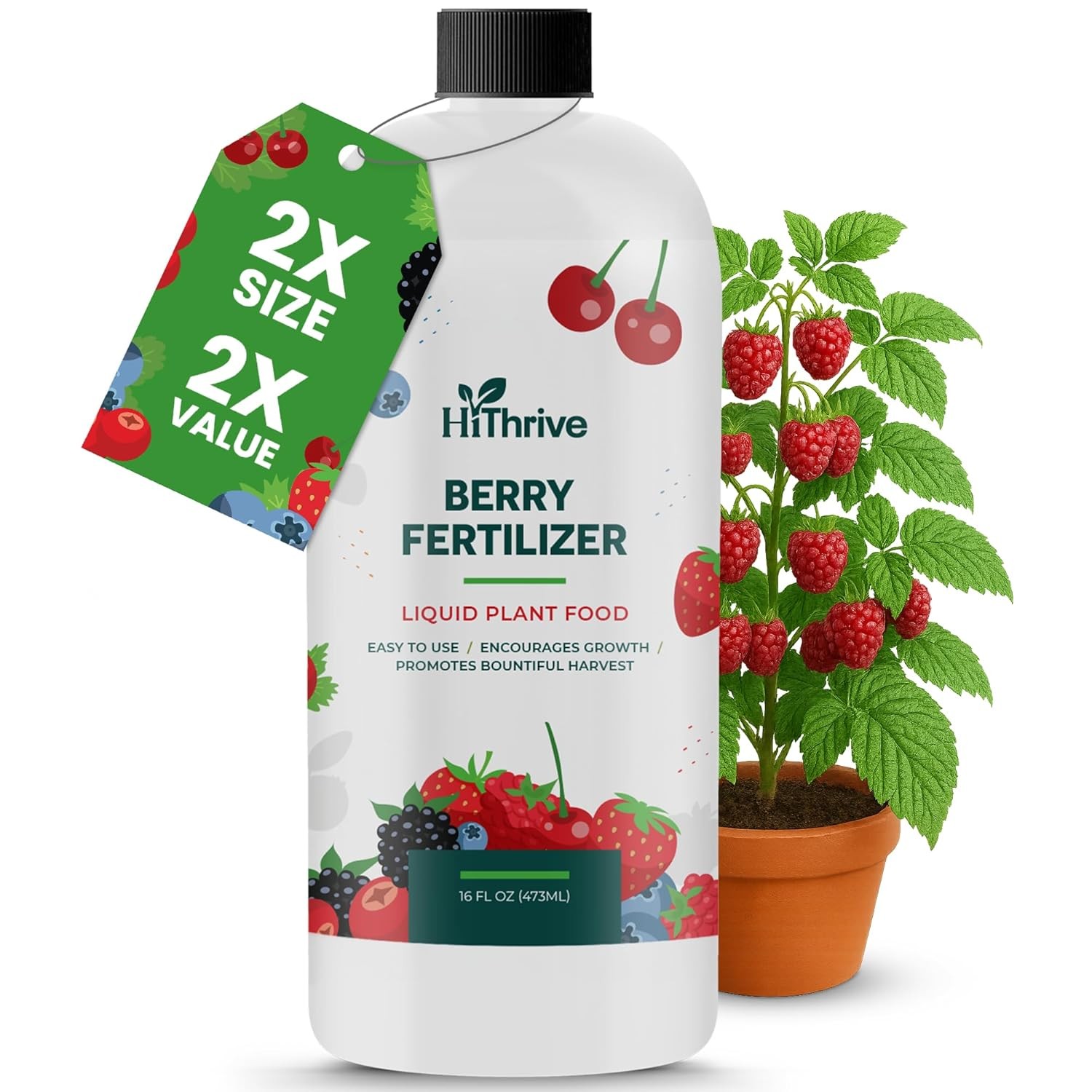 16oz Berry Fertilizer – Makes 16 Gallons of Fruit Tree Fertilizer for Elderberry