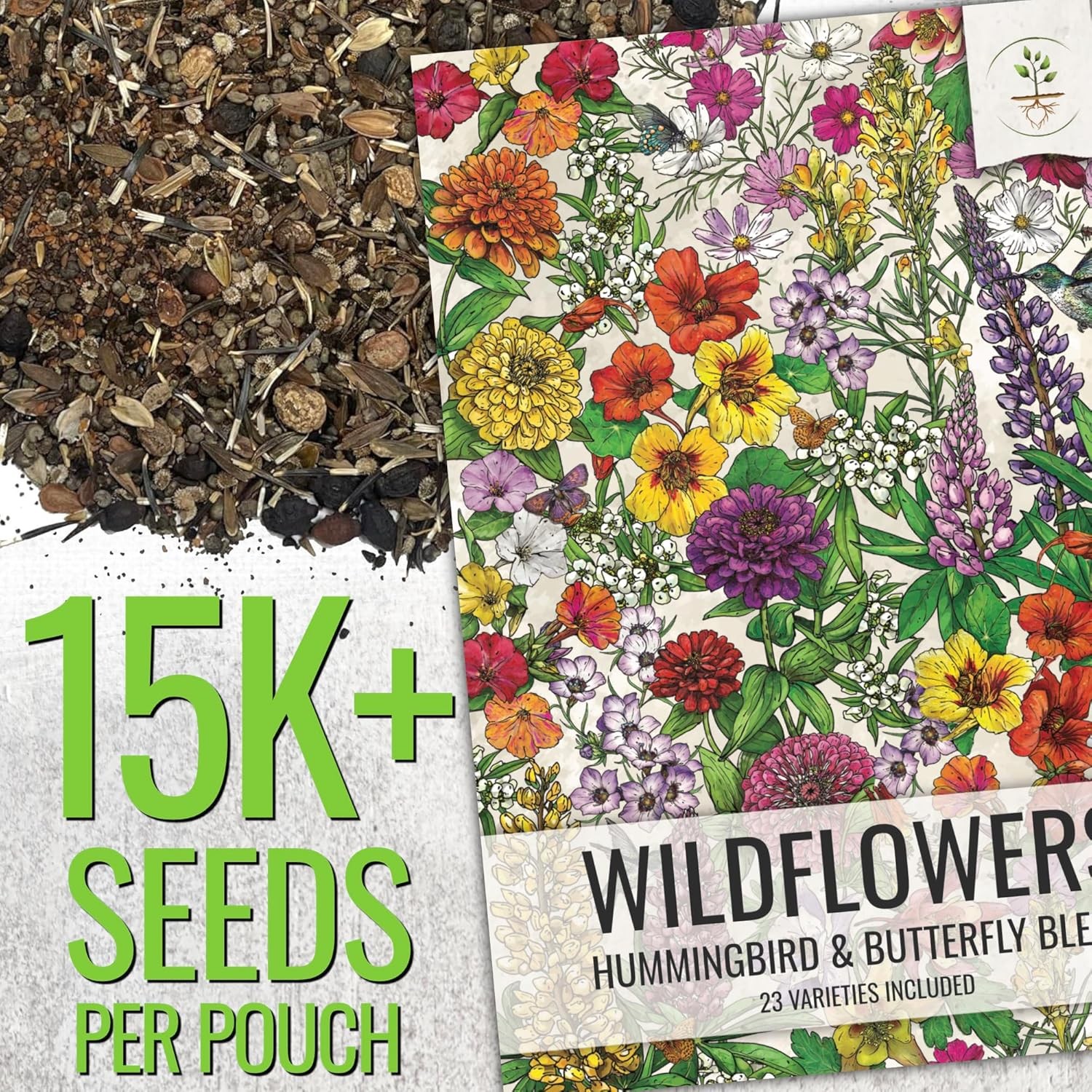 Seed Needs Flower Seeds Hummingbird and Butterfly Seed Mix 1 Ounce No Filler | 2