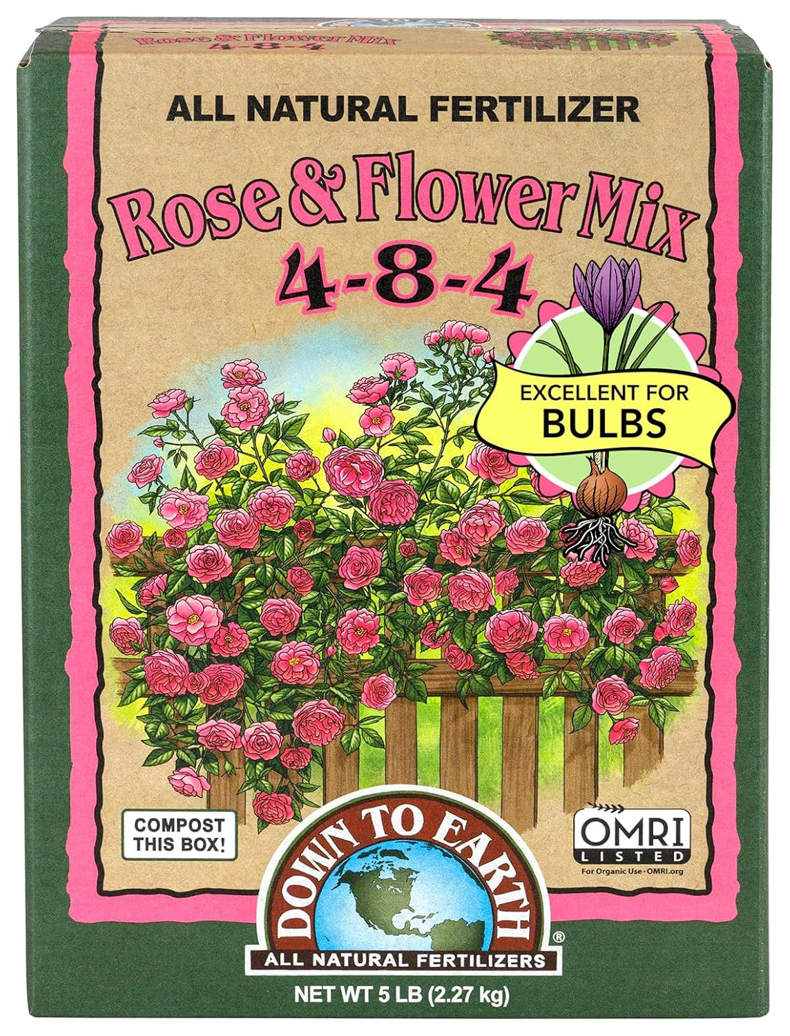 Organic Rose & Flower Mix – Plant Food For Roses, Bulbs, Flowers, Ornamentals