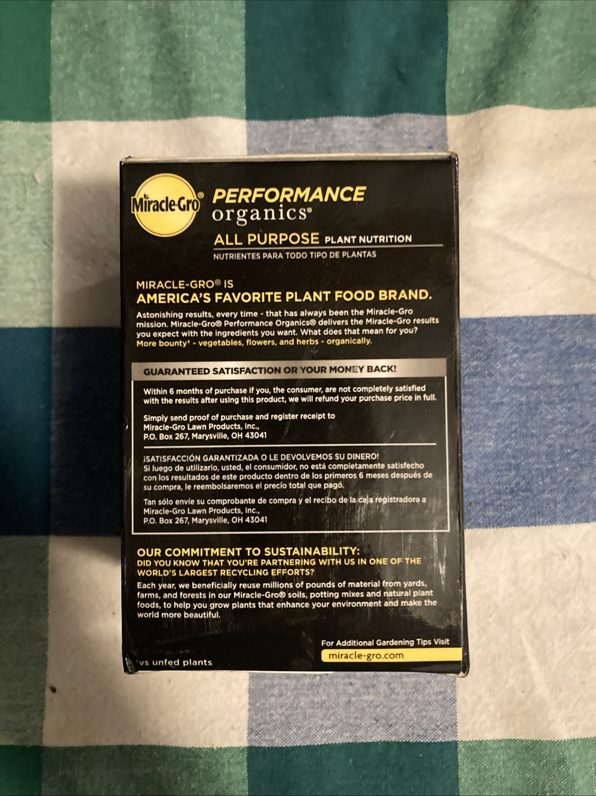 Miracle-Gro Performance Organics All Purpose Plant Nutrition Granules 1 lb.
