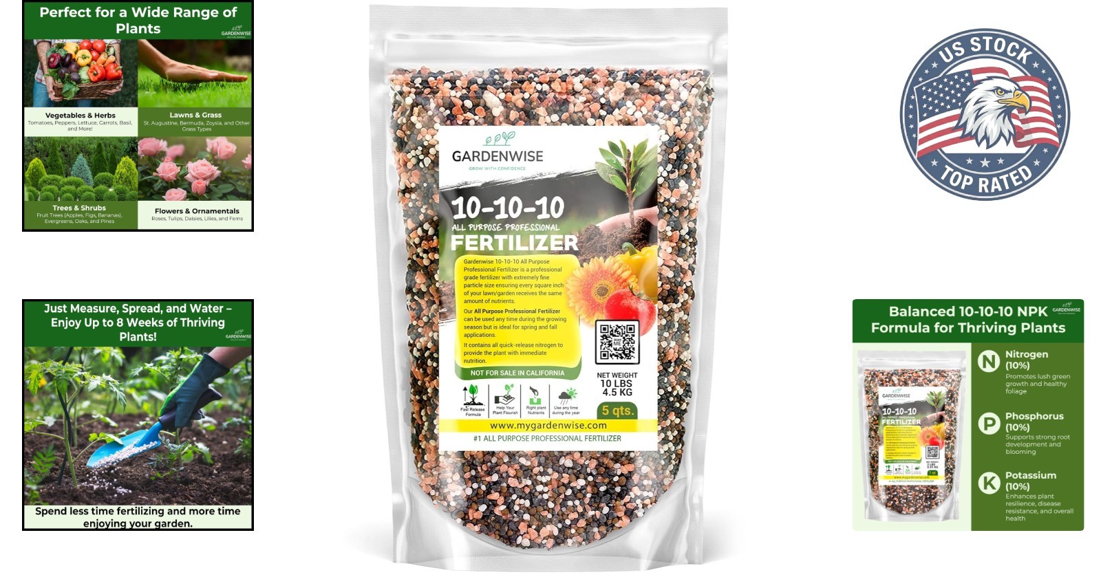 Balanced 10-10-10 Granular Fertilizer – Grow Healthy Plants with Ease – 5 Quarts