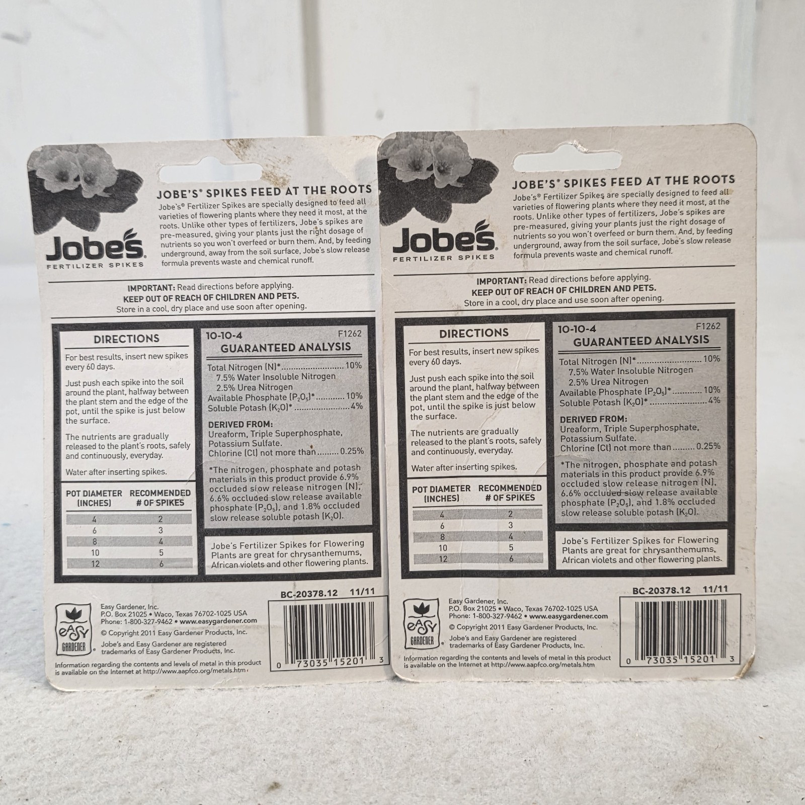 Jobe’s Flower Indoor/Outdoor Plants Fertilizer Food Spikes – 30 Pk x2 (60)