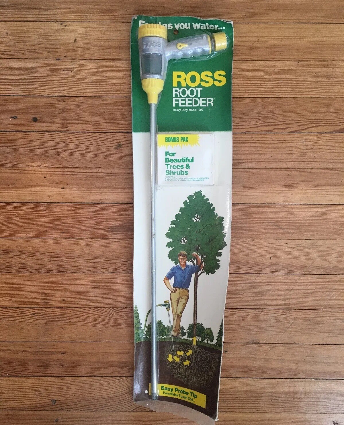 Vintage ROSS #1200 Root Feeder Fertilizer Tool Metal Heavy Duty NEW OLD STOCK
