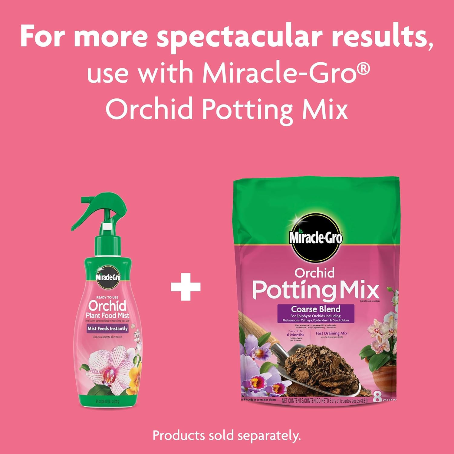 Miracle-Gro Ready to Use Orchid Plant Food Mist, Indoor Orchid Plants, 8 Oz, 3-P