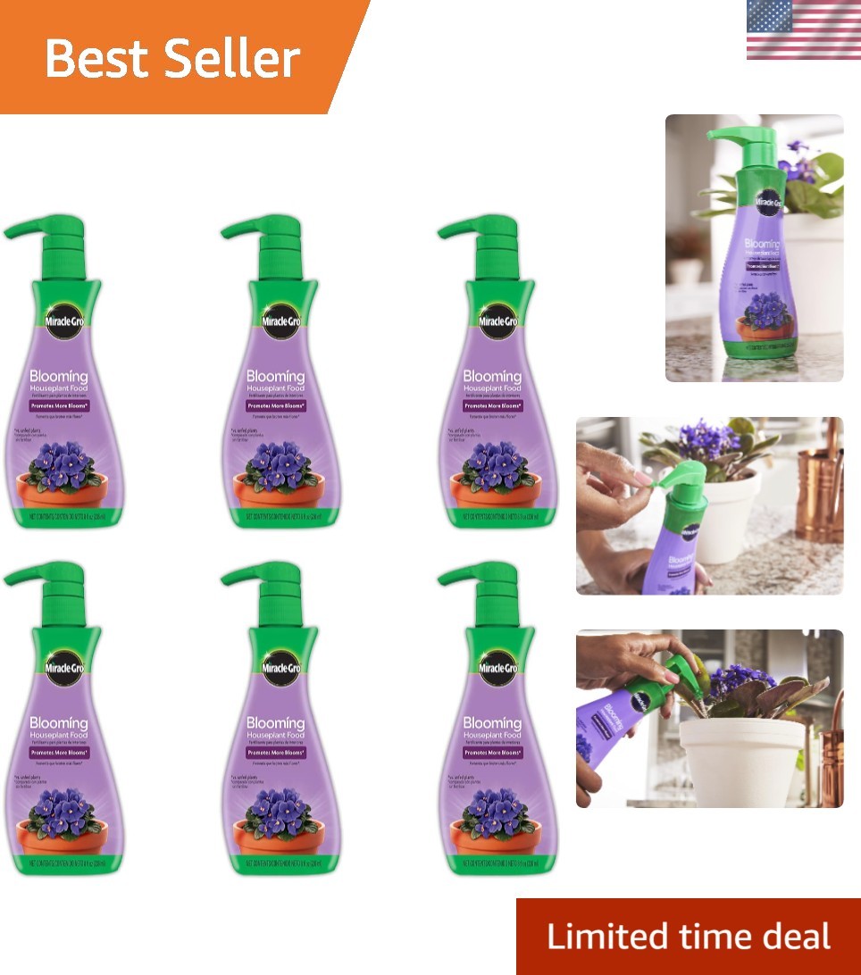Blooming Houseplant Food 8 oz 6-Pack – Boost Your Blooming Plants’ Growth