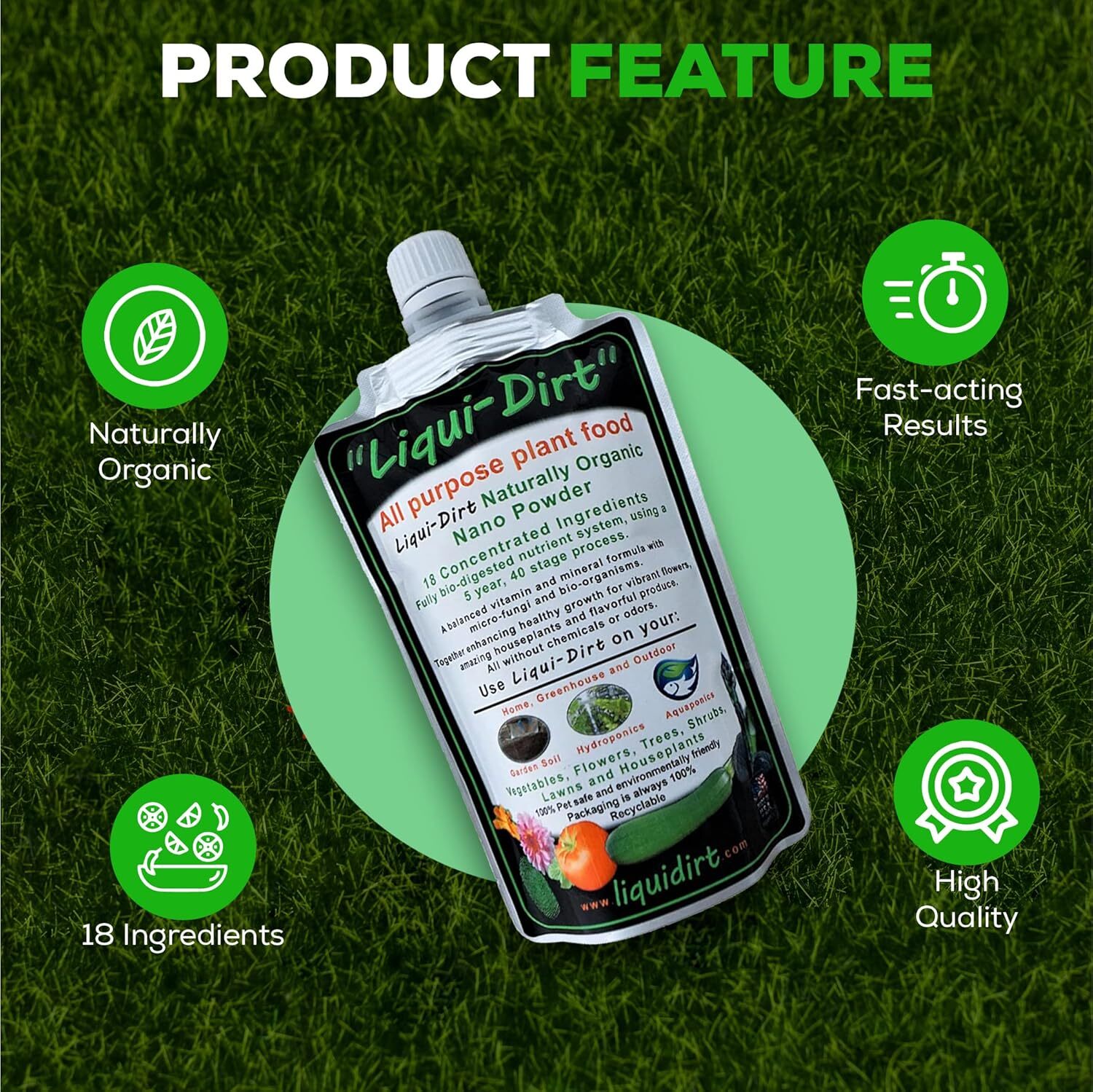 Liqui Dirt Liquid Fertilizer 50 Gallons Concentrated Plant Nutrients Eco Frie…