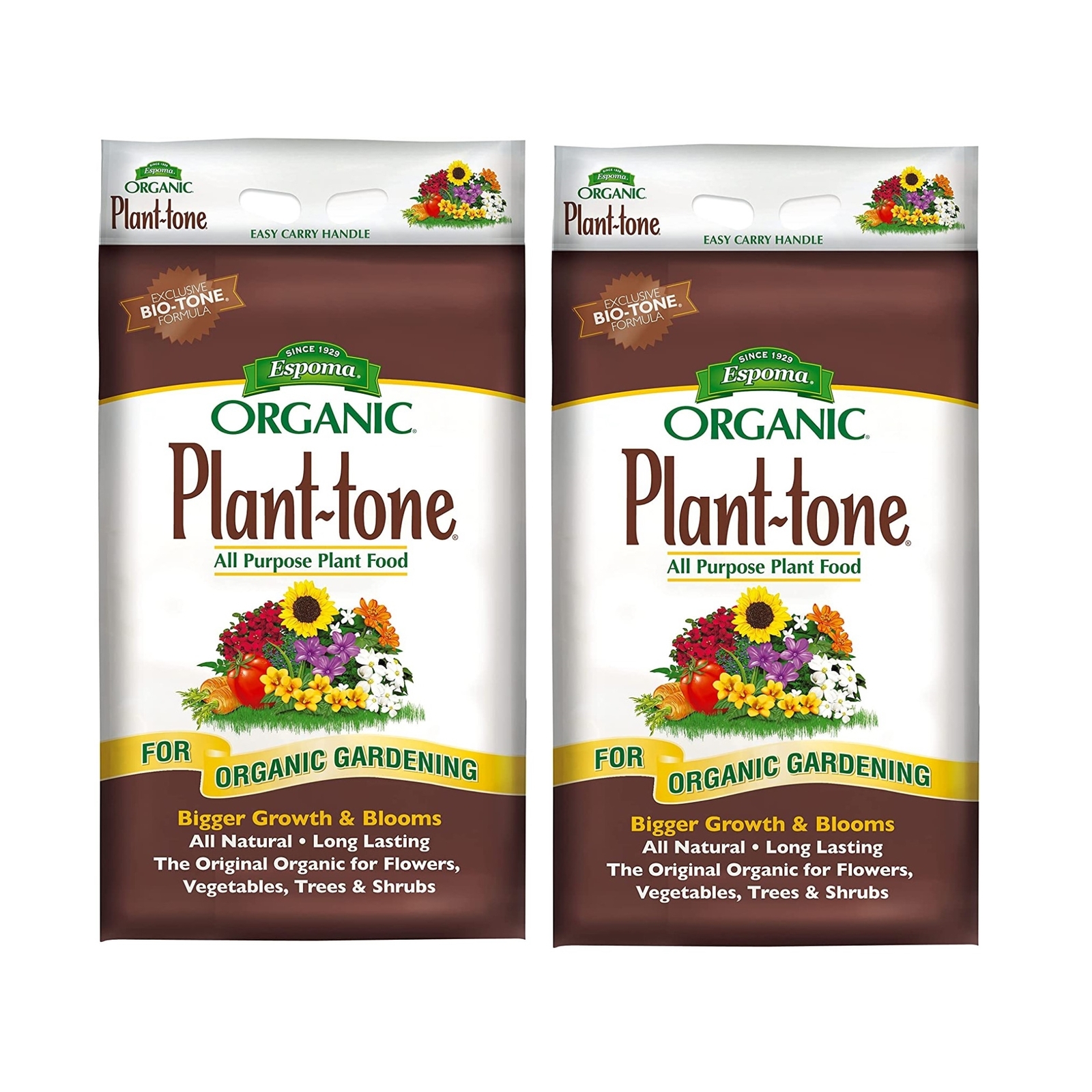 Espoma Plant-tone All-Purpose Organic Fertilizer 18lb Bag, 2 Pack