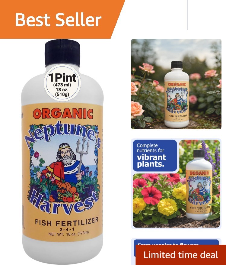 Natural Fish Hydrolysate Fertilizer 2-4-1 – Safe for Kids & Pets – Pint Size