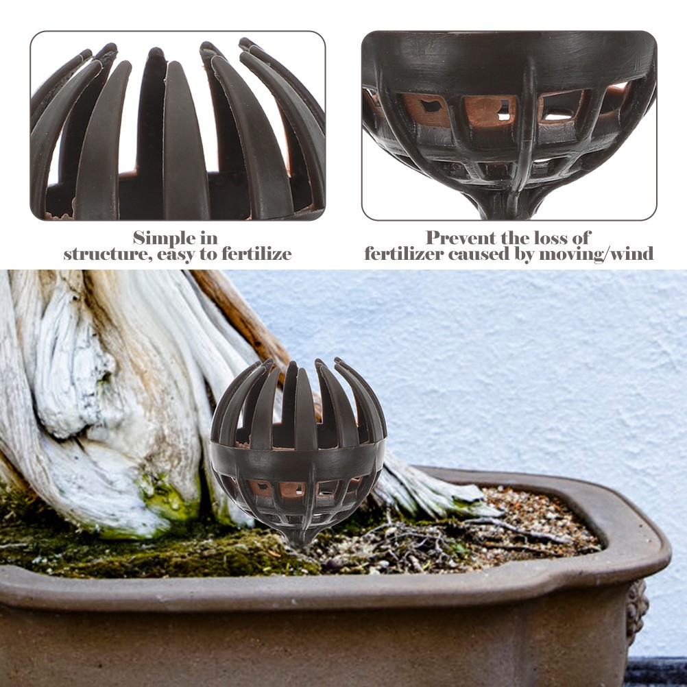 20Pcs Plastic Bonsai Fertilizer Holders for Storage Durable Coffee Color