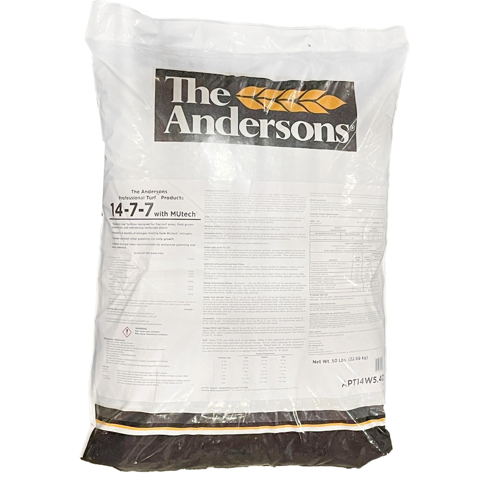 The Anderson’s 14-7-7 Fertilizing Granules w/MUTech 50 lb Turf Ornamentals Plant