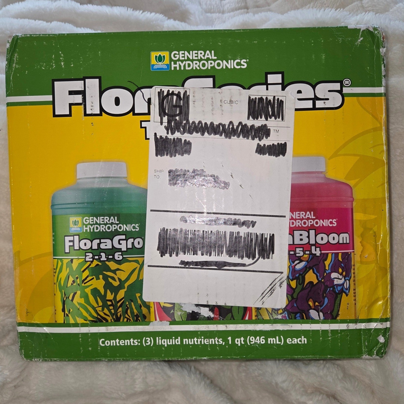 General Hydroponics FloraSeries Trial Pack 3 Part Nutrient System 1 Quart Each