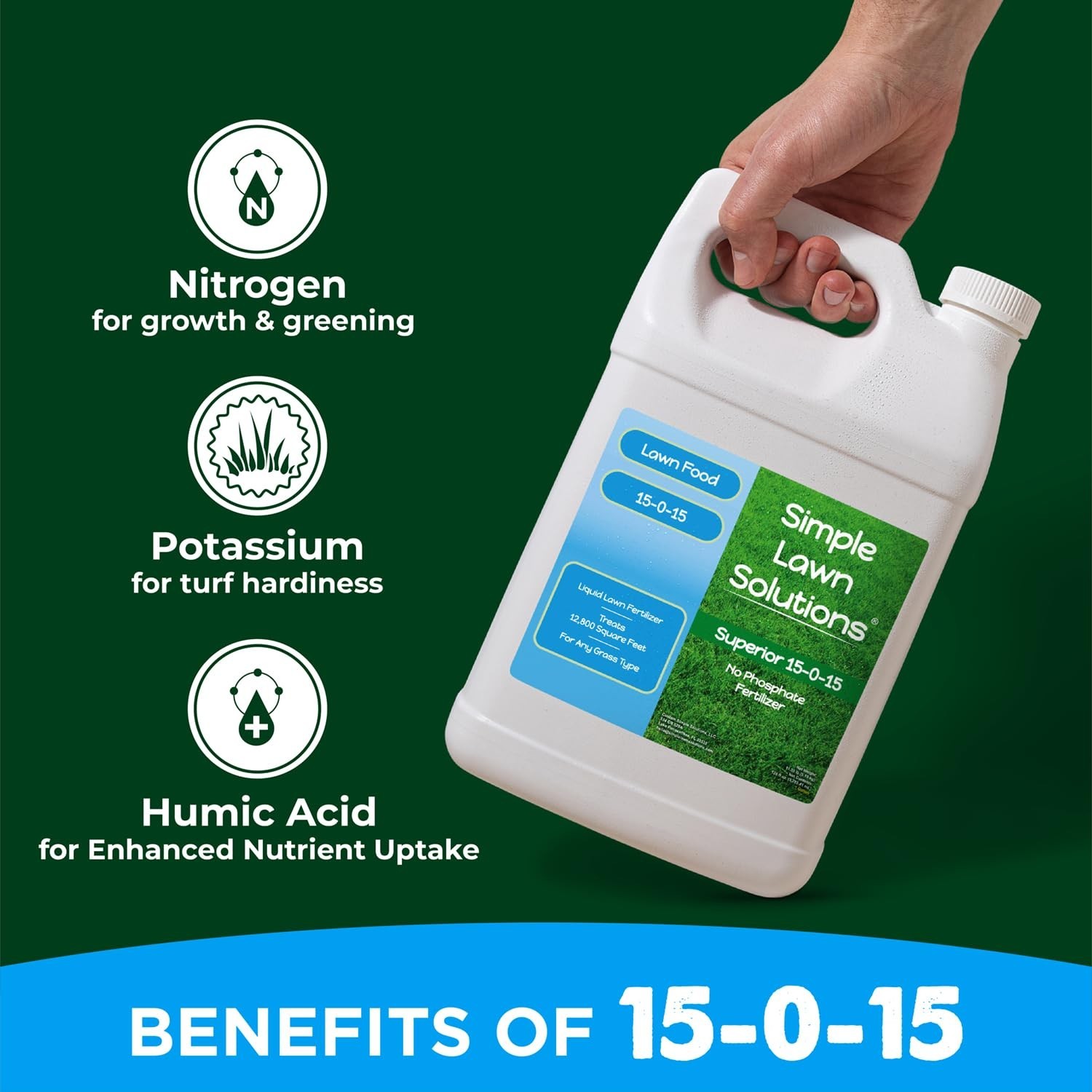 Superior 15-0-15 Liquid Fertilizer Nitrogen & Potash Lawn Food – Concentrated…